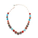 Necklace By Mariana Woman Turquoise Mineral and Opal Swarovski Crystals-RG