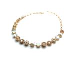 Mariana Necklace Timeless Pearl Mineral, Clear, Opal & Golden Shadow Austrian Crystals My Treasures Coll. - Image 3