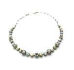 Mariana Necklace Sophisticated Floral in Pearls, Clear & Topaz Austrian Crystals My Treasures Coll.