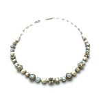 Mariana Necklace Sophisticated Floral in Pearls, Clear & Topaz Austrian Crystals My Treasures Coll.
