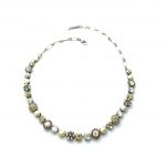 Mariana Necklace Sophisticated Floral in Pearls, Clear & Topaz Austrian Crystals My Treasures Coll. - Image 2