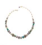 Mariana Necklace Elegant Howlite Chinese Turq Mineral & Mutlicolor Austrian Crystals St Lucia Caribbean Life Coll. - Image 2