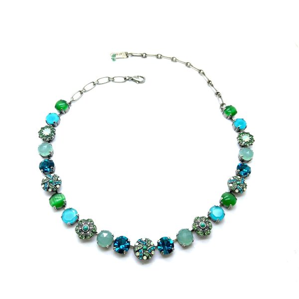 Necklace By Mariana Woman Exquisite Turquoise Mineral and Pacific Opal Swarovski Crystals