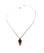 Mariana Necklace Pendant Alluring Fuchsia & Lt Rose Austrian Crystals Saba Caribbean Life Coll. - Image 2