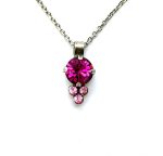Mariana Necklace Pendant Alluring Fuchsia & Lt Rose Austrian Crystals Saba Caribbean Life Coll.
