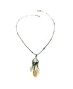 Necklace Pendant By Mariana Woman Fashionable White Opal and Golden Shadow Swarovski Crystals - Image 2