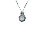 Mariana Necklace Pendant Elegant Air Blue Opal Austrian Crystals My Treasures Coll.