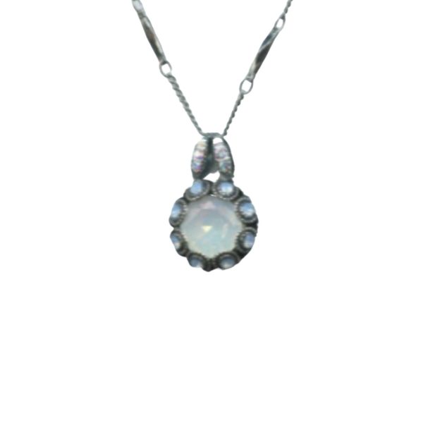 Mariana Necklace Pendant Elegant Air Blue Opal Austrian Crystals My Treasures Coll.