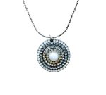 Mariana Necklace Pendant Shimmering Whites Austrian Crystals Silk Road Coll.