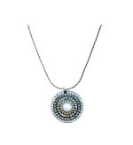 Mariana Necklace Pendant Shimmering Whites Austrian Crystals Silk Road Coll. - Image 2