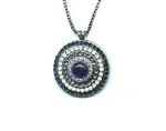 Mariana Necklace Pendant Fab Montana Blue, White Opal, Clear & AB Austrian Crystals Mood Indigo Songbook Coll.