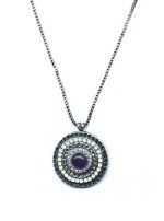 Mariana Necklace Pendant Fab Montana Blue, White Opal, Clear & AB Austrian Crystals Mood Indigo Songbook Coll. - Image 2
