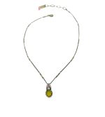 Mariana Necklace Pendant Apatite Mineral & Lt Rose Austrian Crystals My Treasures Coll. - Image 2