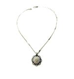 Mariana Necklace Pendant Glitzy Floral Pearl, White Opal & AB Austrian Crystals On A Clear Day Icons Coll. - Image 2