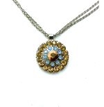 Mariana Necklace Pendant Crystal Rose Gold, Golden Shadow & Blue Opal  Austrian Crystals Rhapsody Odyssey Coll.