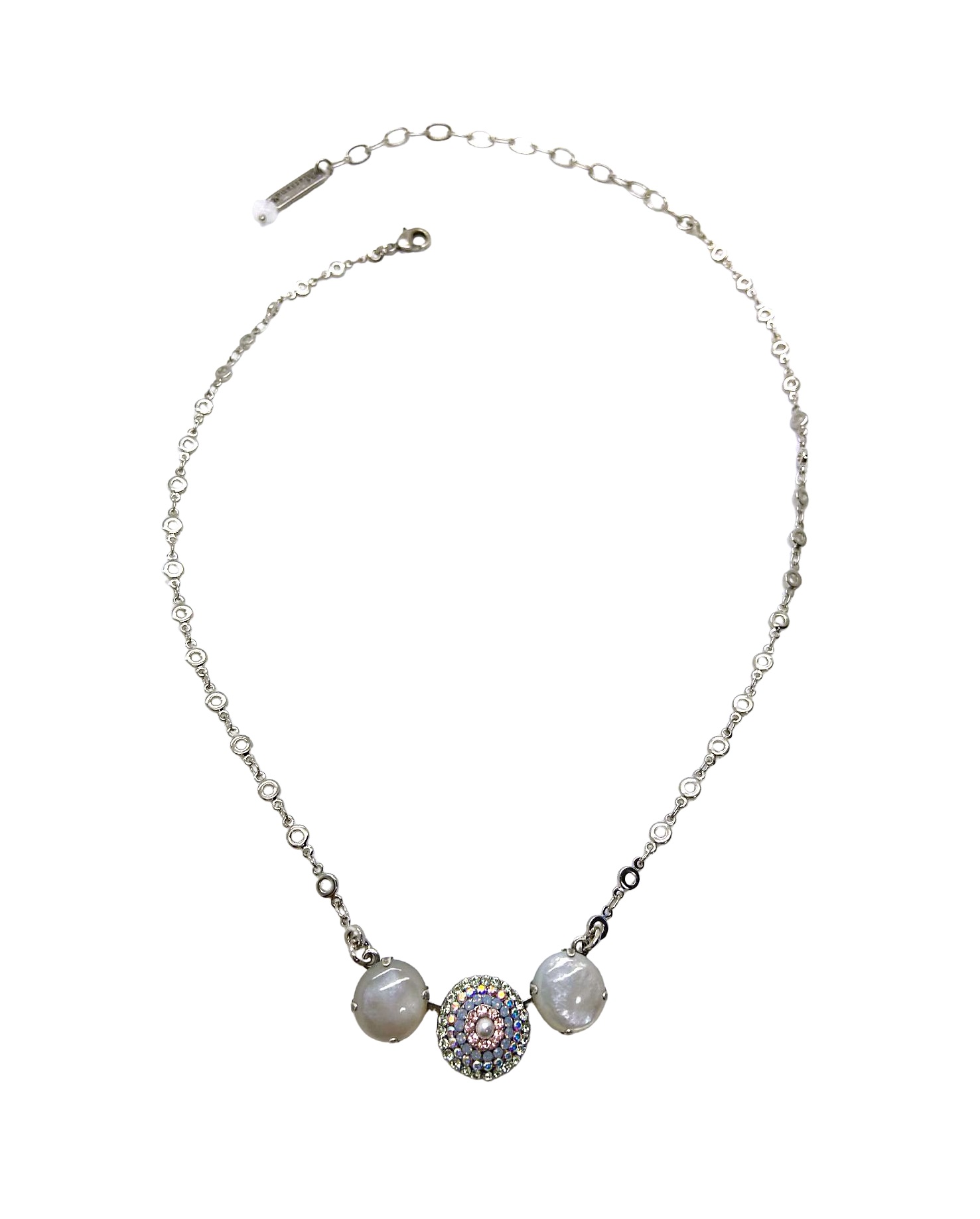 N-5193-1055-SP (1) Mariana Necklace Pendant Gorgeous Opals, Chrysolite & Golden Shadow Austrian Crystals My Treasures Coll. - Image 1