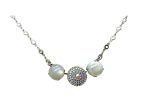 Mariana Necklace Pendant Gorgeous Opals, Chrysolite & Golden Shadow Austrian Crystals My Treasures Coll. - Image 3