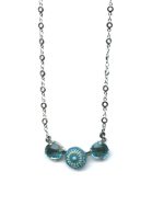 Mariana Necklace Pendant Chunky Faceted in Blues Austrian Crystals Zambezi Africa Coll.