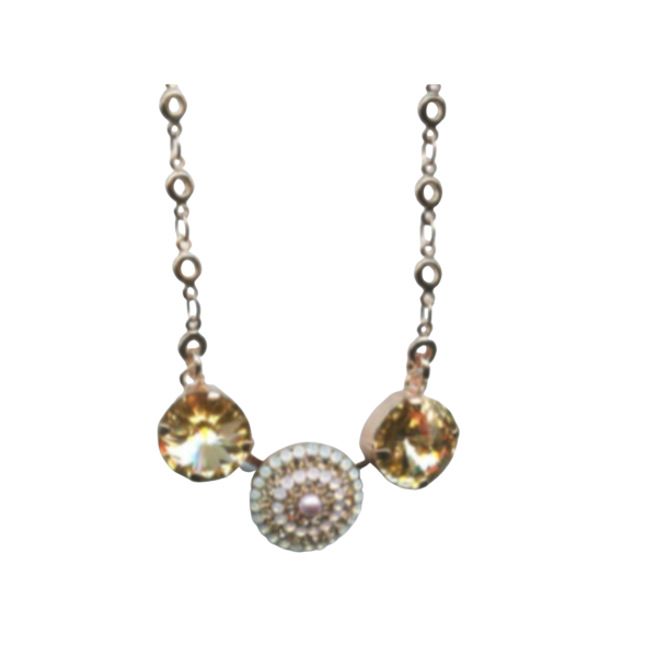 Mariana Necklace Pendant Champagne & White Opal Austrian Crystals Afternoon Delight Songbook Coll.