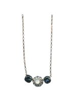 Mariana Necklace Pendant Floral Montana Blue & White Opal Austrian Crystals Mood Indigo Songbook Coll. - Image 2