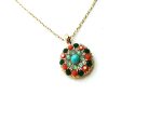 Mariana Necklace Pendant Turquoise, Oranges & Greens Austrian Crystals My Treasures Coll.