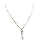 Mariana Necklace Pendant Multi-Tier Powder Green Austrian Crystals My Treasures Coll. - Image 3