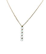 Mariana Necklace Pendant Multi-Tier Powder Green Austrian Crystals My Treasures Coll.