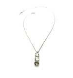 Mariana Necklace Pendant Triple Tier Moonlight, Clear & Blk Diamond Austrian Crystals 2019 Special Edition Coll. - Image 2