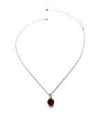 Necklace Pendant By Mariana Woman Stunning Ruby Swarovski Crystal - Image 2