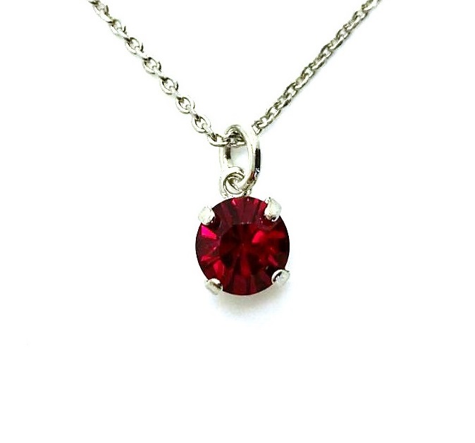 N-5440-501-RO (2) Necklace Pendant By Mariana Woman Stunning Ruby Swarovski Crystal - Image 1