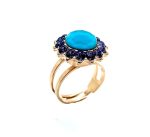 Mariana Ring Exquisitely Elegant Tanzanite & Caribbean Blue Opal Austrian Crystals My Treasures Coll. - Image 3