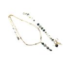 Jewelry Set By Mariana Woman Necklace and Bracelet Pyrite Mineral and Swarovski Crystals