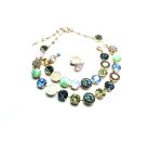 Mariana Jewelry Set Necklace, Bracelet & Ring Floral Multi Color Austrian Crystals Gaea Odyssey Coll. - Image 2