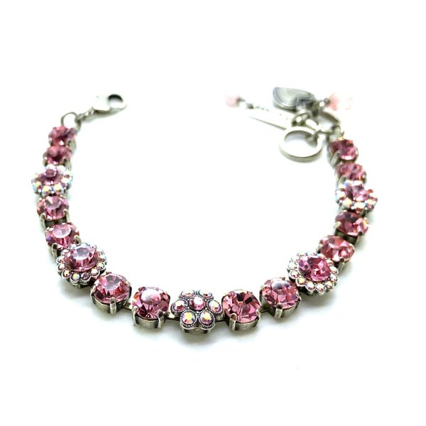 Mariana Bracelet Precious Lt Rose & AB Austrian Crystals My Treasures Coll. Silver Plated