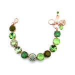 Bracelet By Mariana Woman Lovely Floral Mint Green and Peridot Swarovski Crystals