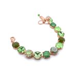 Bracelet By Mariana Woman Lovely Floral Mint Green and Peridot Swarovski Crystals - Image 4