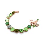 Bracelet By Mariana Woman Lovely Floral Mint Green and Peridot Swarovski Crystals - Image 2