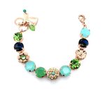Bracelet By Mariana Woman Charming Floral Mint Green and Pacific Opal Swarovski Crystals - Image 2