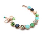Bracelet By Mariana Woman Charming Floral Mint Green and Pacific Opal Swarovski Crystals - Image 3