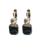Earrings By Mariana Woman Timeless Treasure Montana Blue and Silk Swarovski Crystals - Image 3