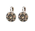 Mariana Earrings Exquisite Floral Montana Blue & Lt Peach Austrian Crystals Ocean Nature Coll. - Image 2