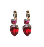 Mariana Earrings Firefly Nature Coll. Gorgeous Siam & Fuchsia Austrian Crystals - Image 3