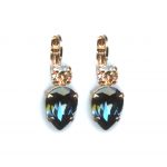 Mariana Earrings Simply Elegant Montana Blue & Silk Austrian Crystals Ocean Nature Coll. - Image 2