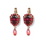 Mariana Earrings Exquisitely Fab Siam & Pinks Austrian Crystals Firefly Nature Coll. - Image 2