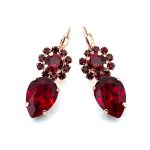 Earrings By Mariana Woman Stunning Pear Shape Siam Swarovski Crystals