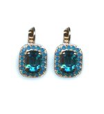 Mariana Earrings Charming Blues Austrian Crystals Peacock Nature Coll. - Image 2
