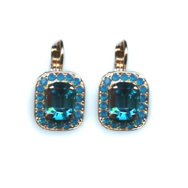 Mariana Earrings Charming Blues Austrian Crystals Peacock Nature Coll.