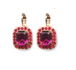 Mariana Earrings Timeless Treasure Siam & Fuchsia Austrian Crystals Firefly Nature Coll.