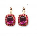 Mariana Earrings Timeless Treasure Siam & Fuchsia Austrian Crystals Firefly Nature Coll.