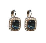 Mariana Earrings Gorgeous Montana Blue & Silk Austrian Crystals Ocean Nature Coll. - Image 2